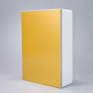 8MM Exterior Solid Color Paint 50mm Rock Wool EPS GEPS XPS Inorganic Core Thermal Insulation Composite Sandwich Panel