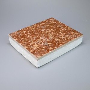12MM Stone Imitation Multi-color Coated 50mm Rock Wool EPS GEPS XPS Inorganic Core Insulated Integrated Sandwich Panel